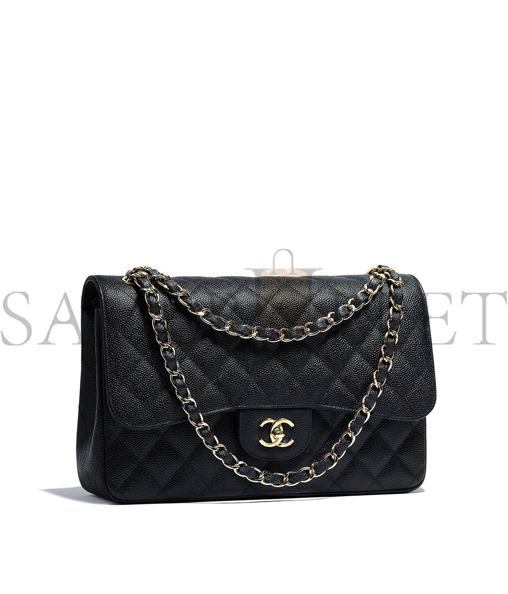 CHANEL LARGE CLASSIC HANGBAG GOLD HARDWARE  A58600 Y01864 C3906 (19.5*10*30cm)